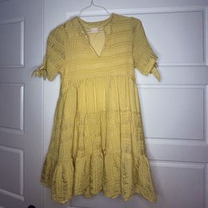 Short Sleeve Yellow Babydoll Alter’d State Mini Dress